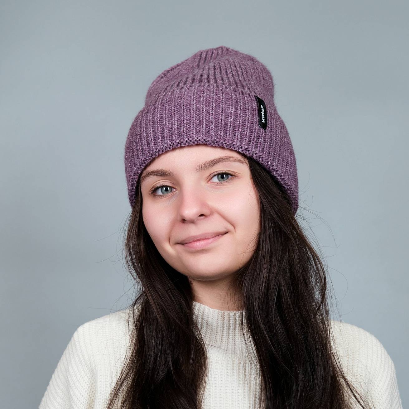 Шапка вязаная Nordman цвет лиловый - фото 3