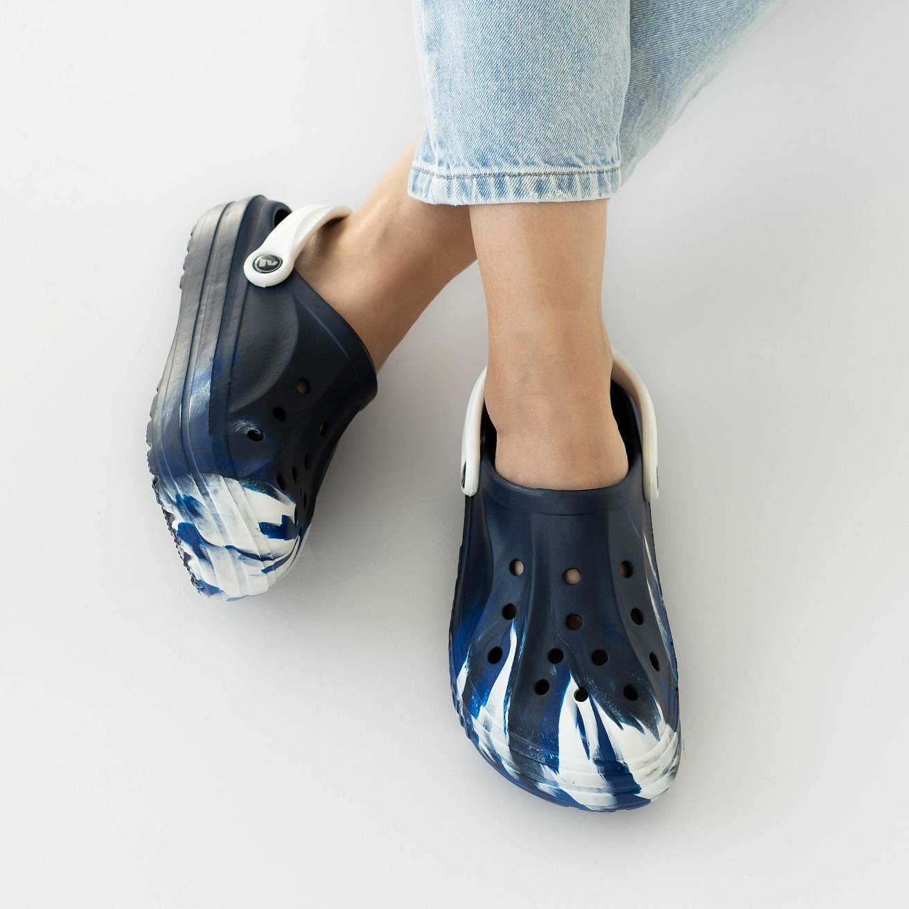 Сабо из ЭВА Nordman Shark цвет синий с модуляцией бело-синей - фото 2