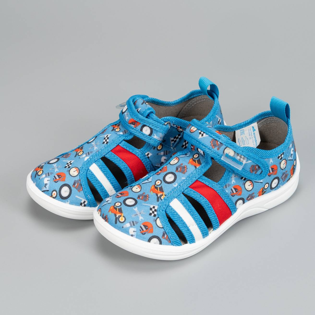 Тапочки детские Nordman Stars голубые с принтом - фото 6