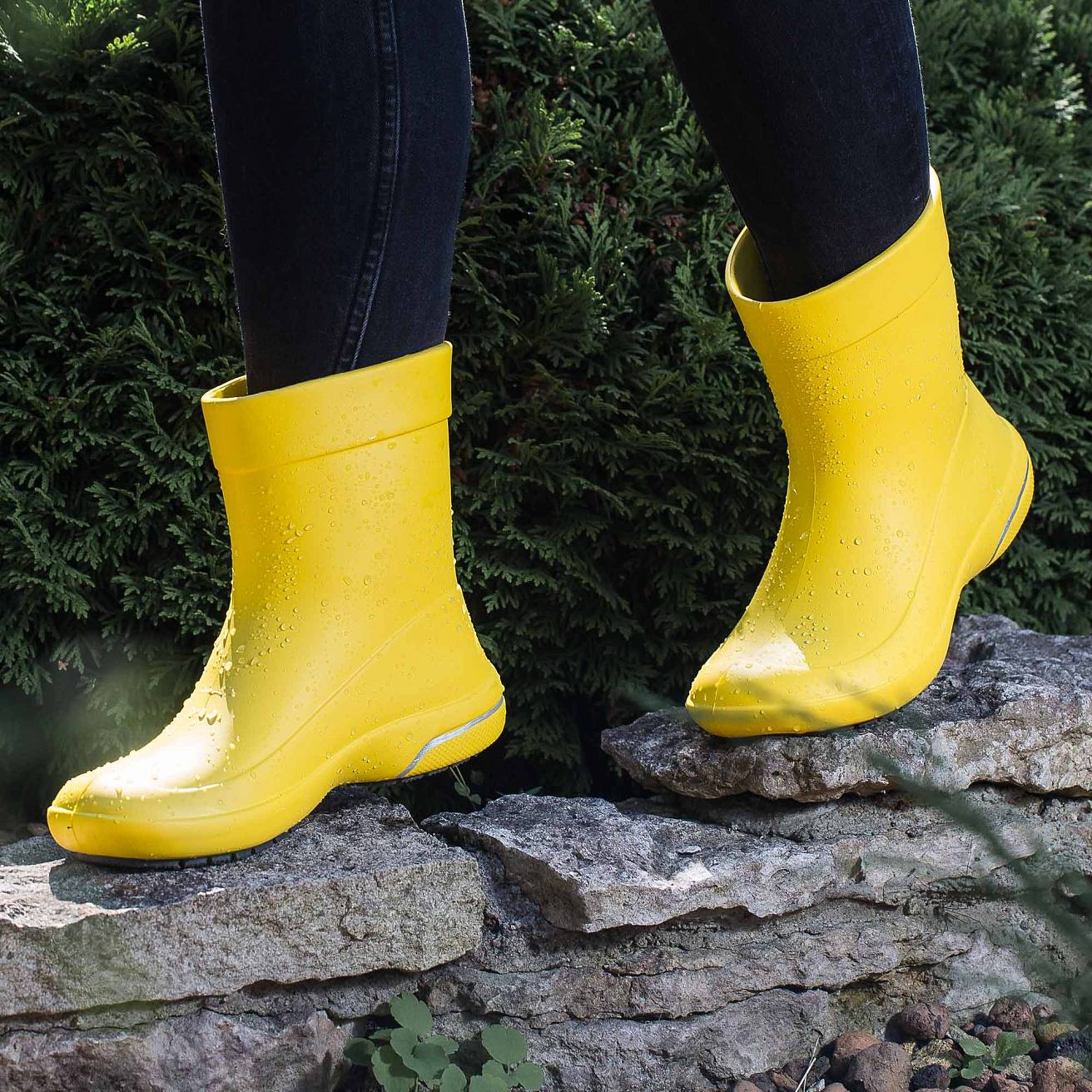 Женские сапоги Nordman Kleo из ЭВА с флисовым утеплителем  желтые с серым - фото 9