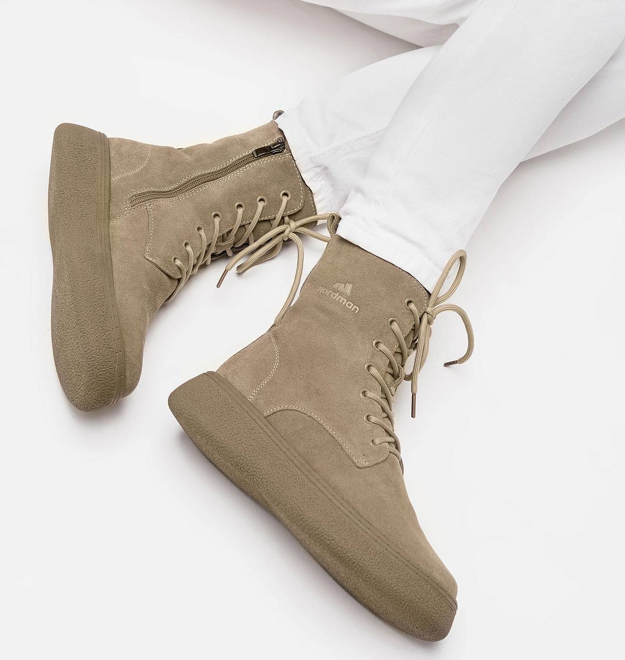 Nordman ботинки на шнурках цвет песочный - фото 4