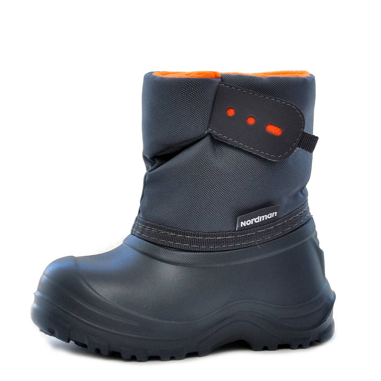 Сноубутсы Nordman Joy из ЭВА на высокой липучке Оранжевые с серым - фото 3