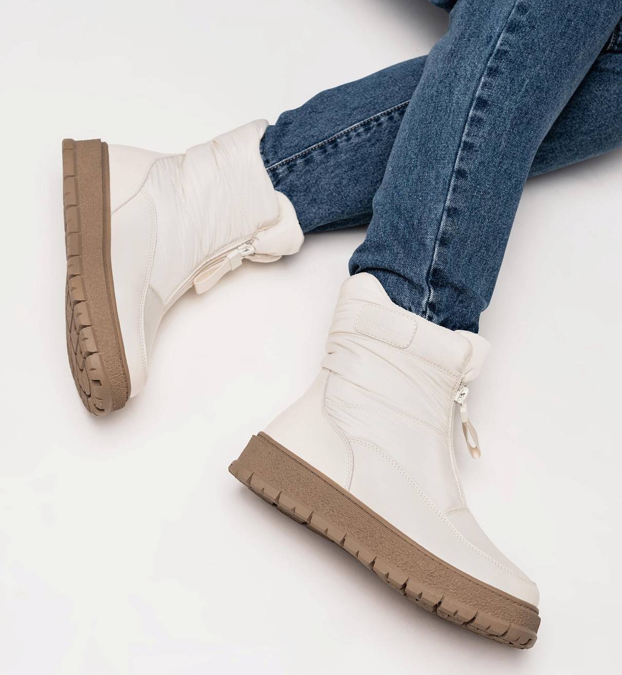 Nordman дутики на молнии цвет бежевый - фото 4