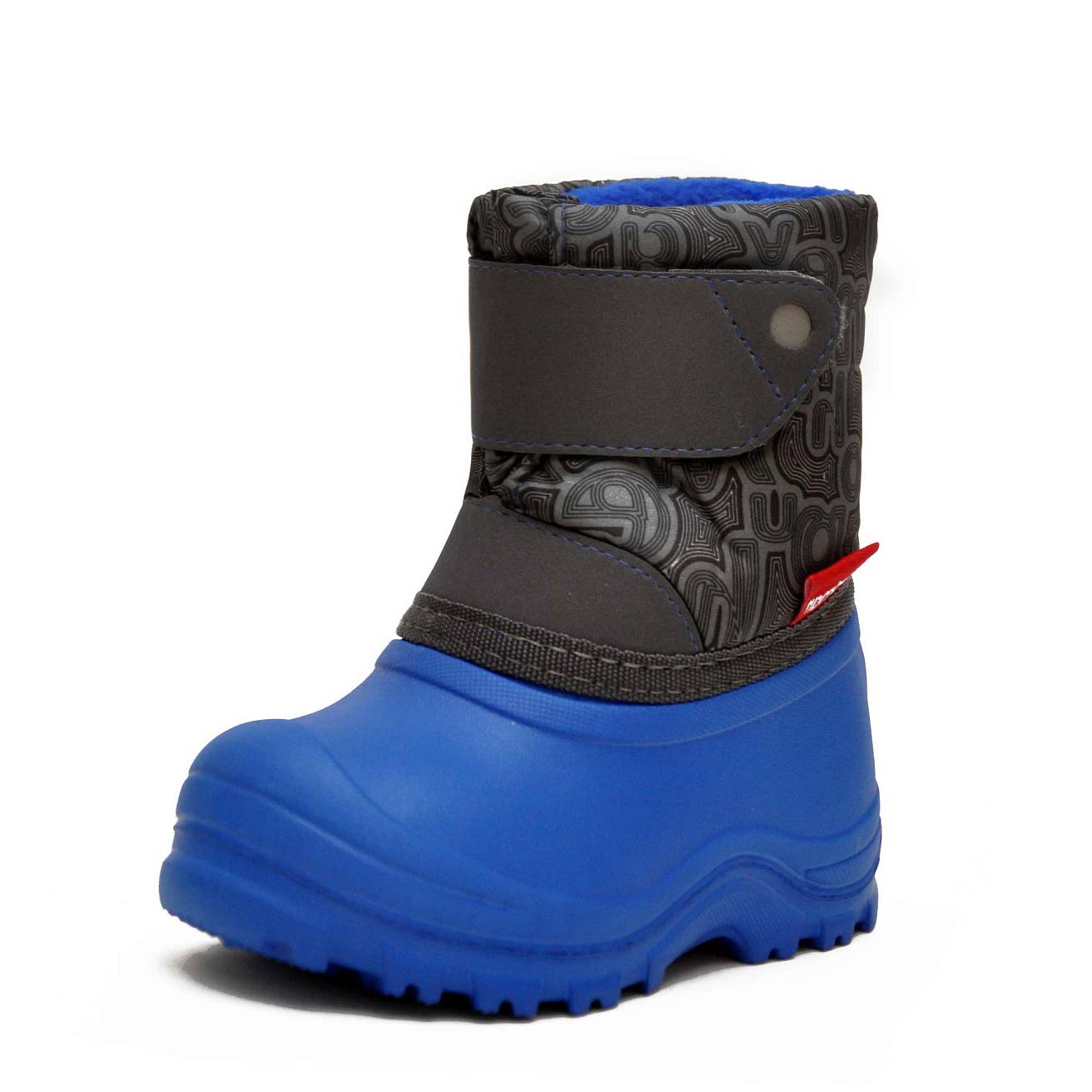 Сноубутсы Nordman Joy из ЭВА на липучке серые с синей подошвой - фото 3