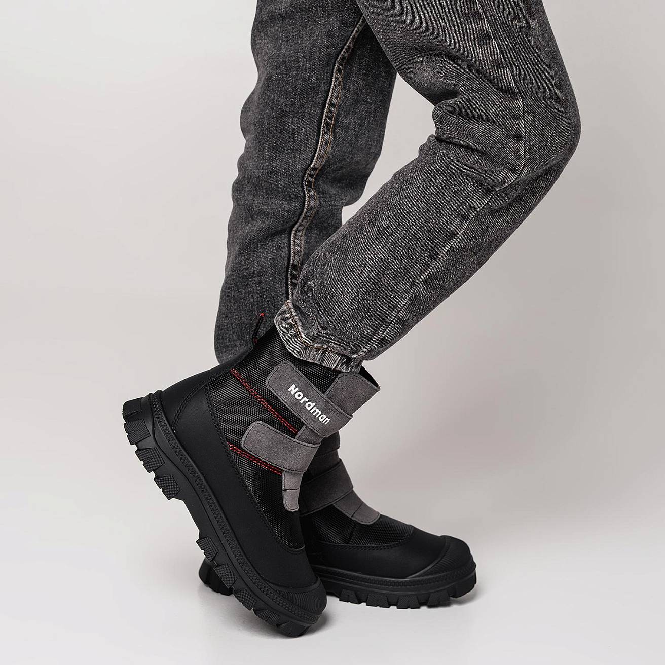 Ботинки Nordman зимние на двух липучках цвет черный - фото 2
