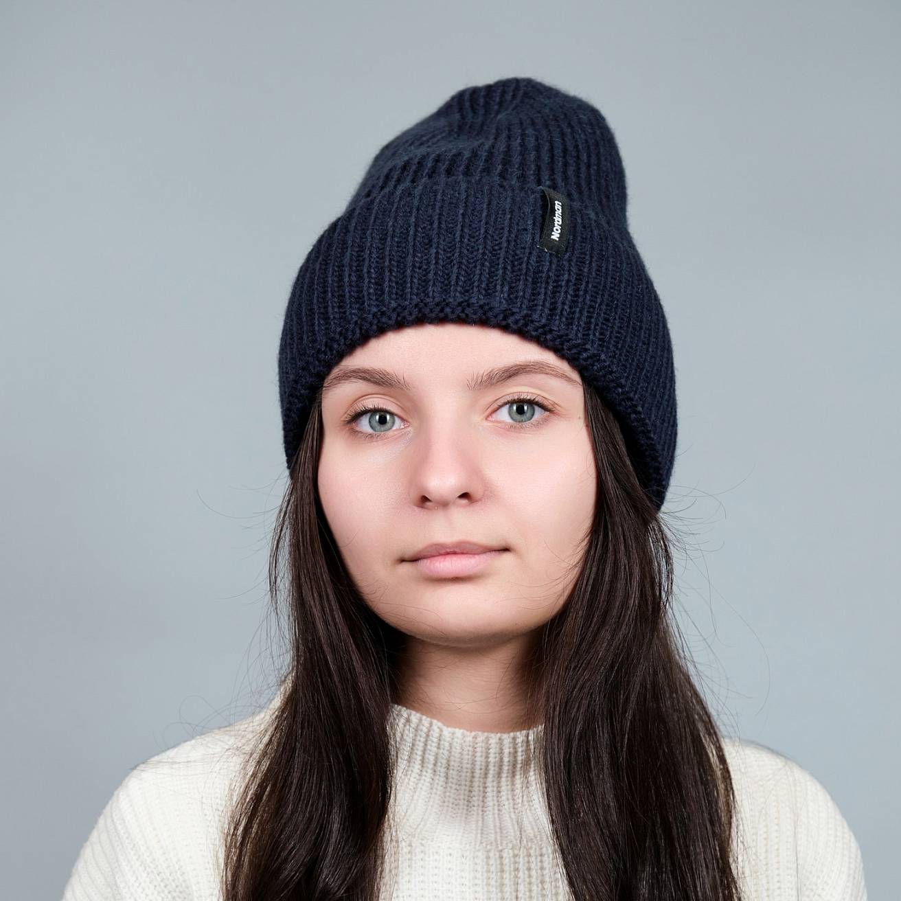 Шапка вязаная Nordman цвет темно-синий - фото 3