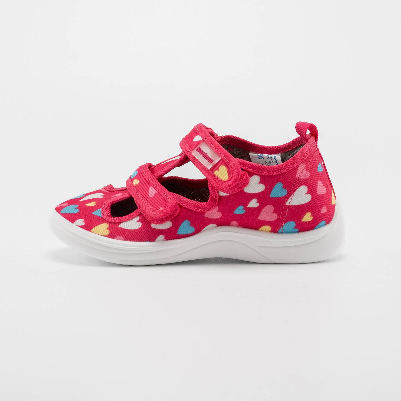 Тапочки детские Nordman Stars принт сердечки - фото 4