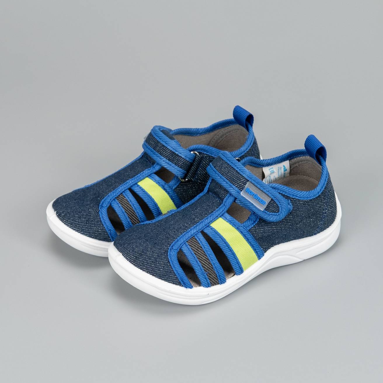 Тапочки детские Nordman Stars cине-зеленые - фото 6