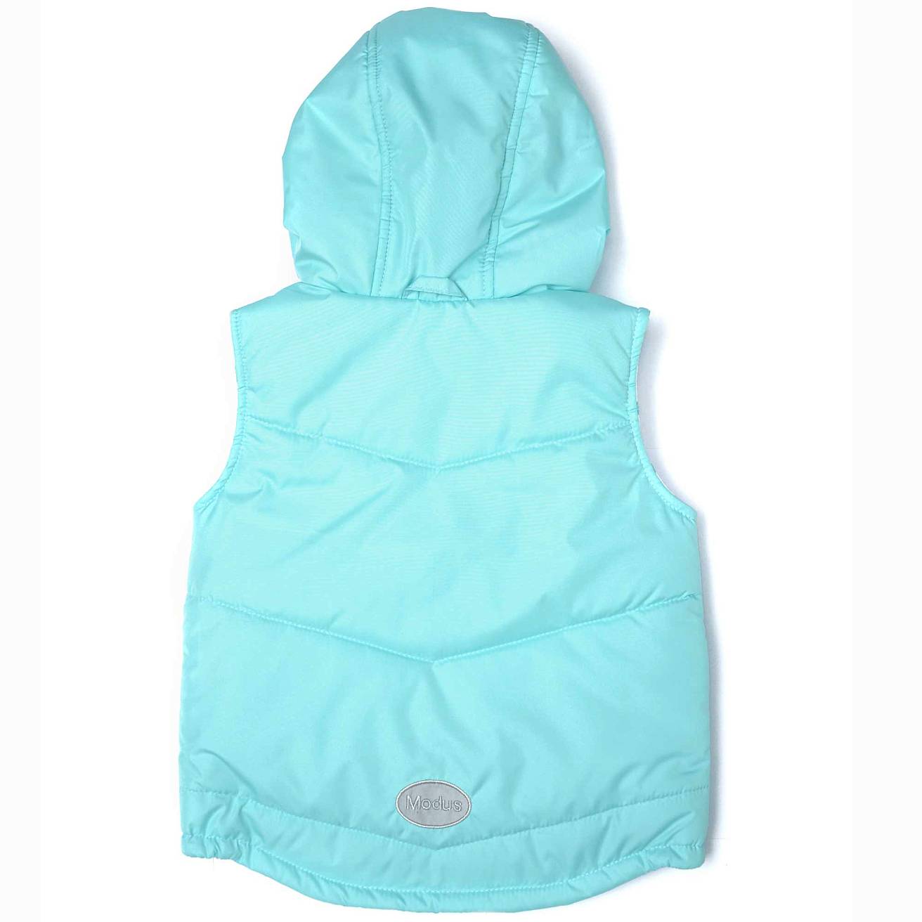 Жилетка с капюшоном бирюзовая - фото 2