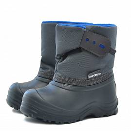 Фото Сноубутсы Nordman Joy из ЭВА на высокой липучке Васильковые с серым