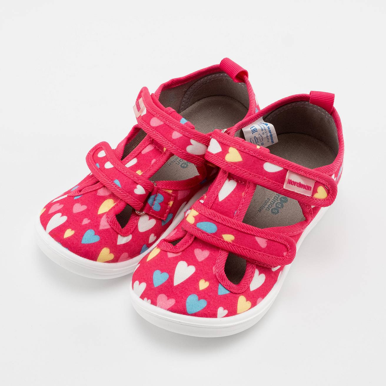 Тапочки детские Nordman Stars принт сердечки - фото 6