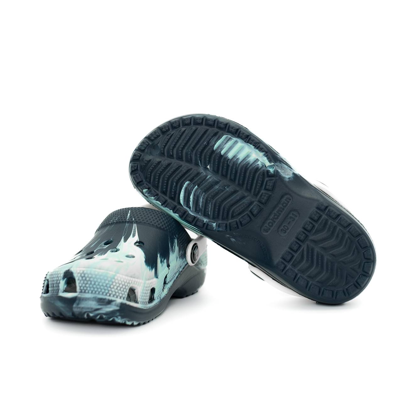 Сабо из ЭВА Nordman Schlöps синие с модуляцией бело-голубой - фото 4