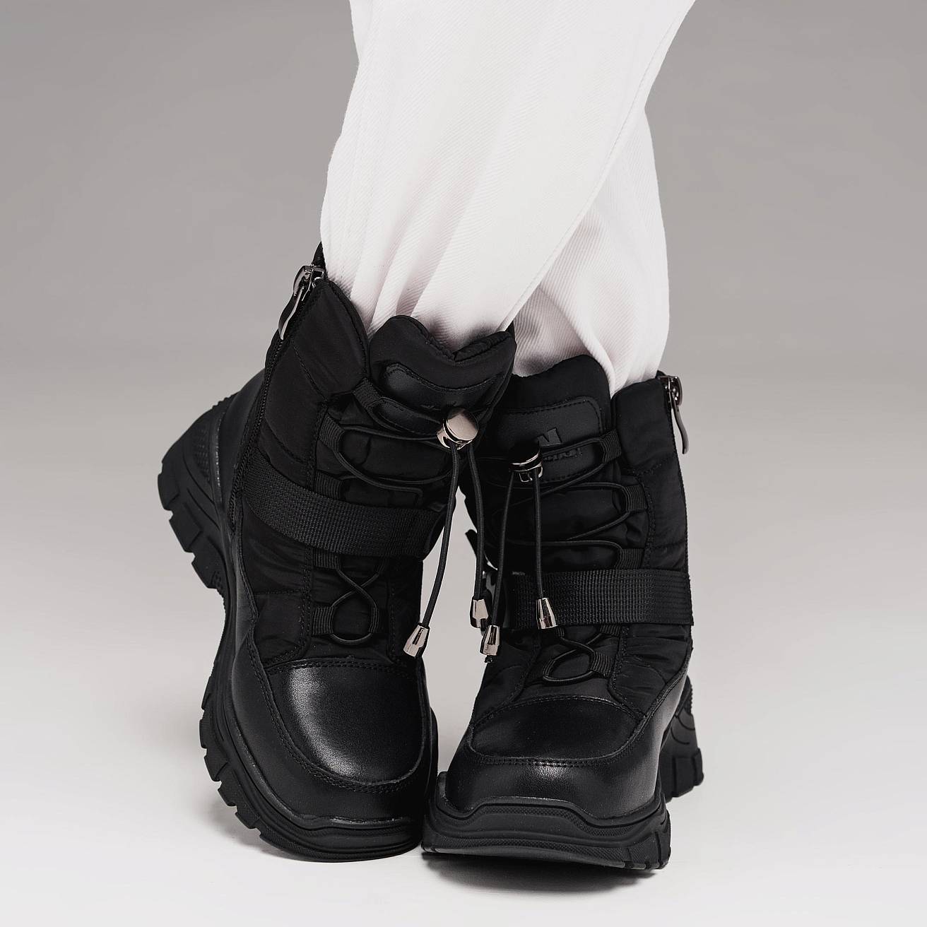 Nordman сапоги на молнии с затяжкой цвет черный - фото 3