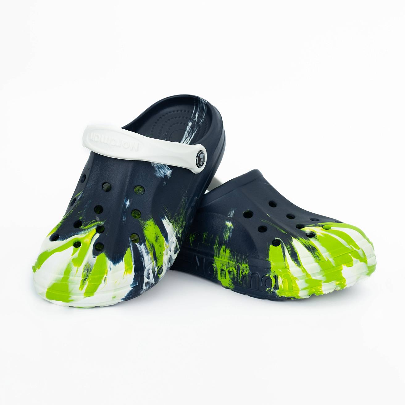 Сабо из ЭВА Nordman Shark цвет синий с модуляцией бело-зеленой - фото 5