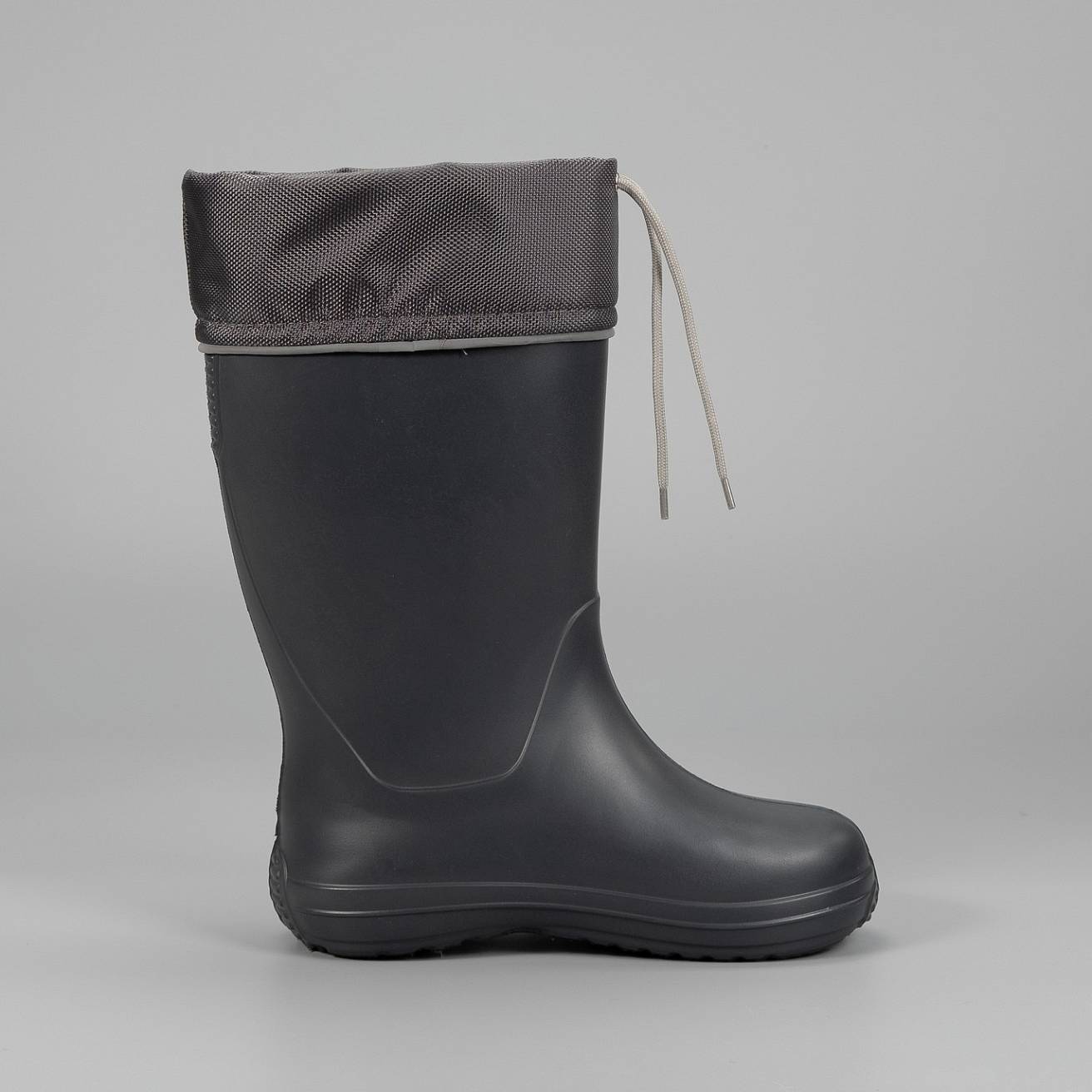 Женские сапоги Nordman Silla с мехом и манжетами темно-серые - фото 3