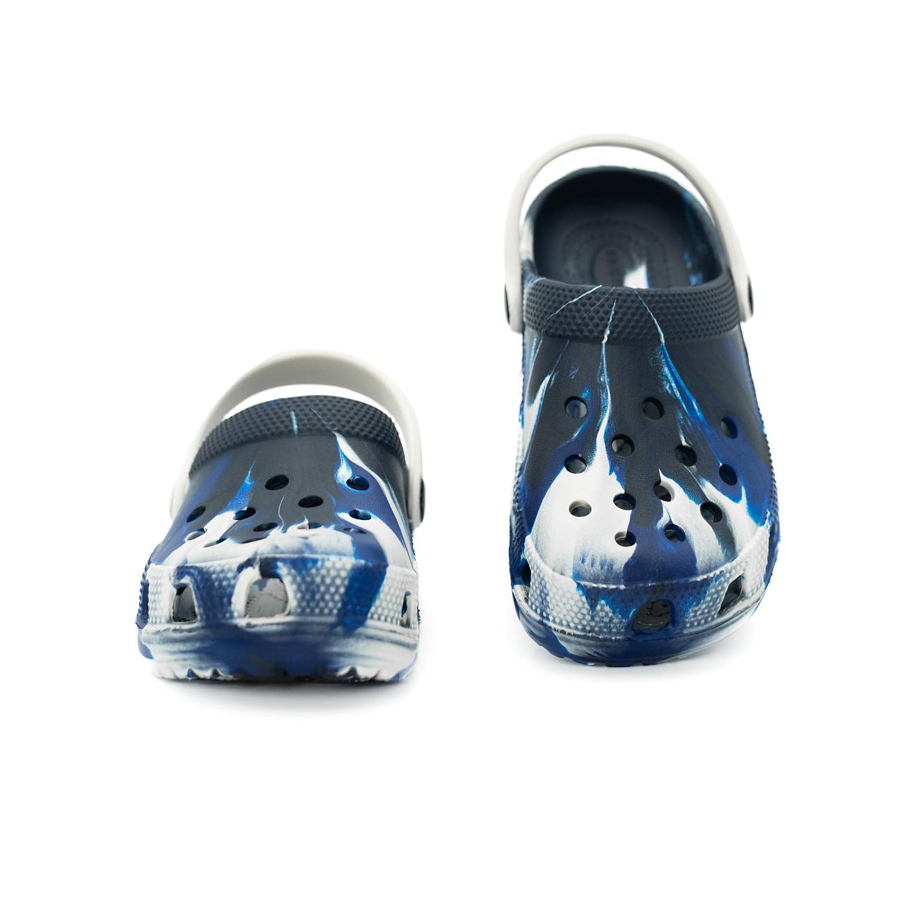 Сабо из ЭВА Nordman Schlöps бежевые с модуляцией бело-синей - фото 4