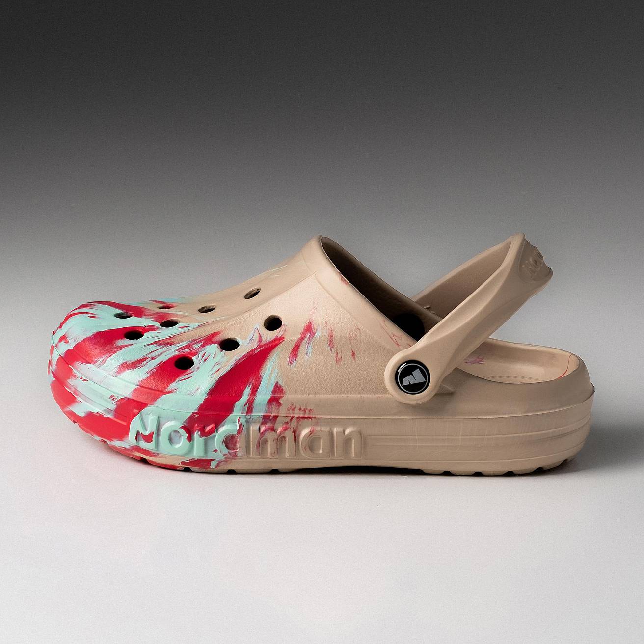 Сабо из ЭВА Nordman Shark цвет бежевый с модуляцией розовый с голубым - фото 4