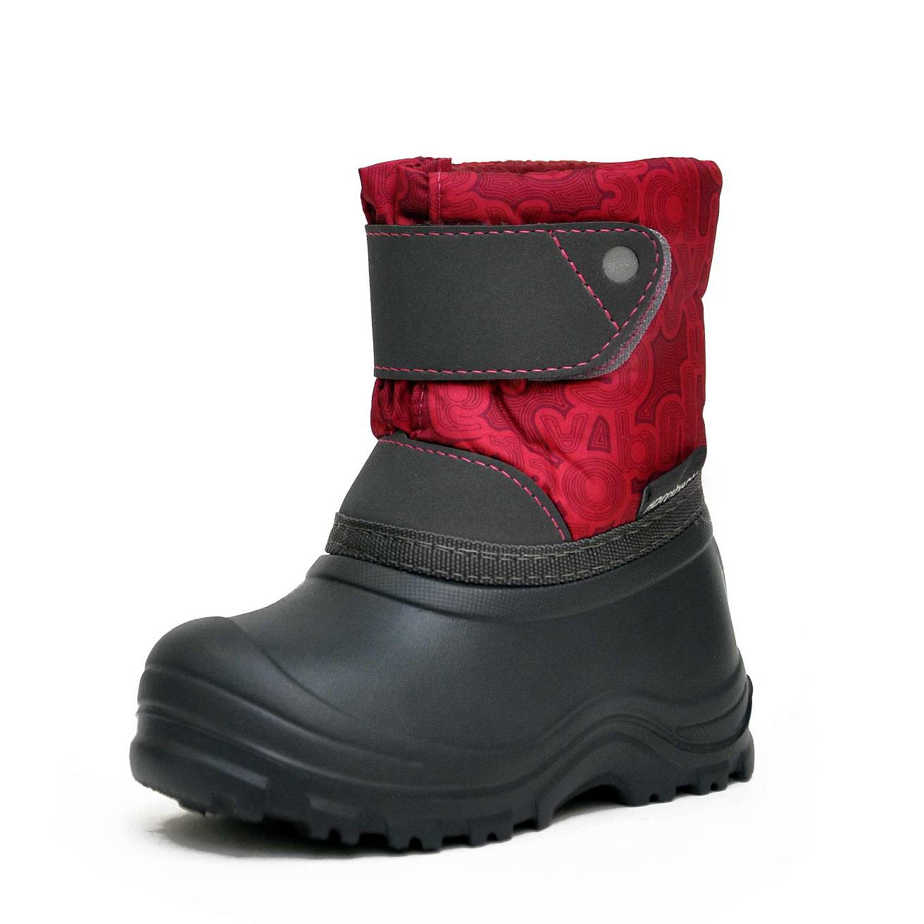 Сноубутсы Nordman Joy из ЭВА на липучке малиновые с серой подошвой - фото 3