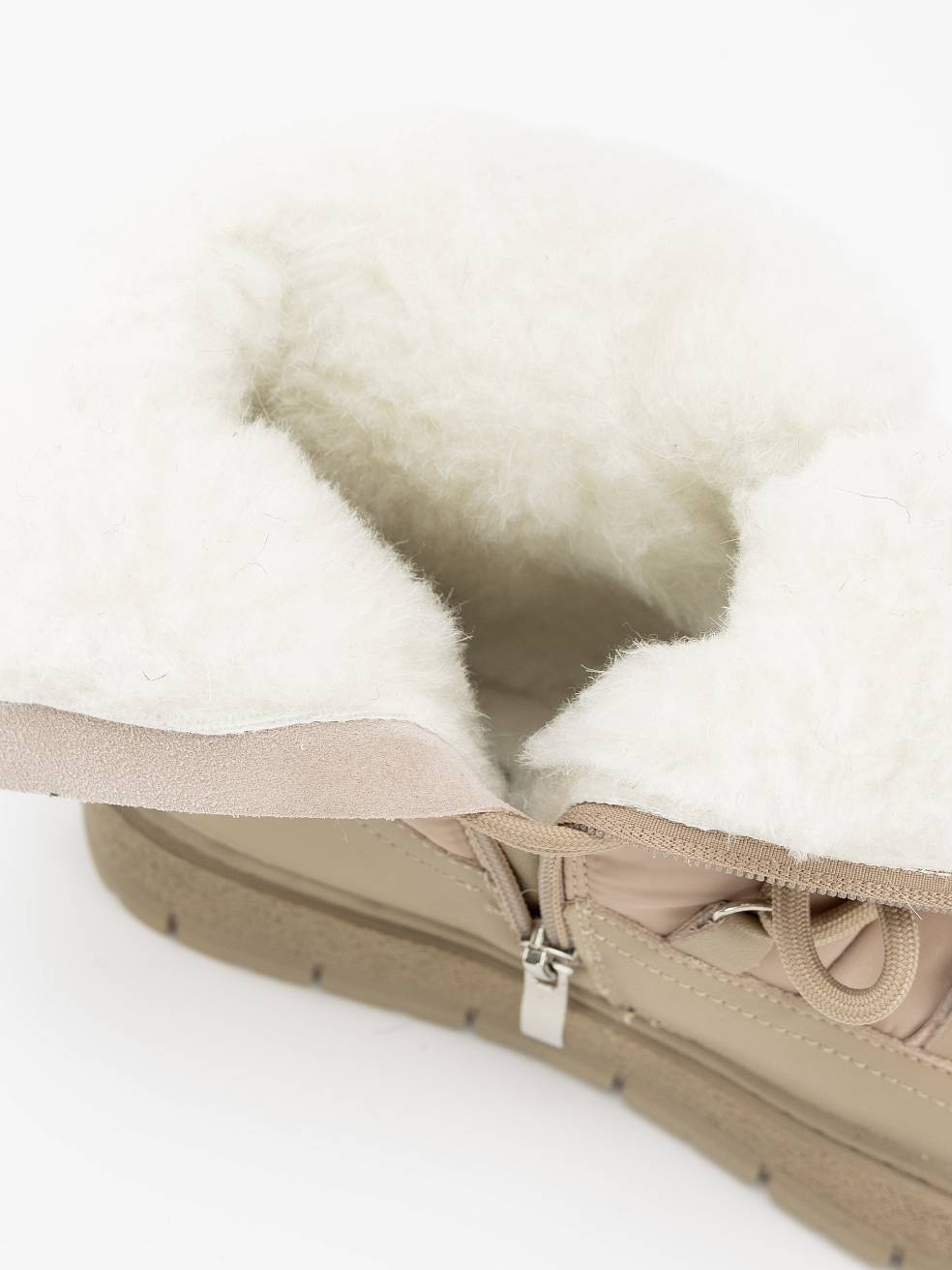 Nordman дутики со шнурком-завязкой цвет бежевый - фото 12