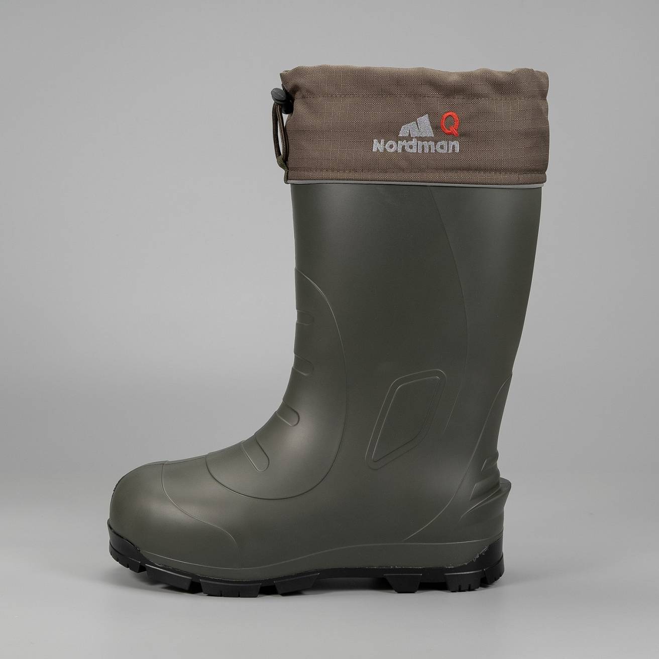 Сапоги Nordman Quaddro с защищенной подошвой ТЭП с шипами и меховым вкладышем до -50С оливковые с черным - фото 4