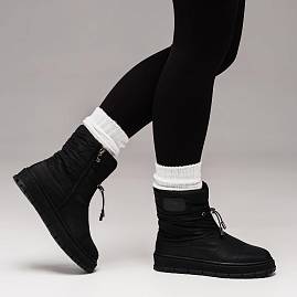 Nordman дутики с резинкой -затяжкой цвет черный