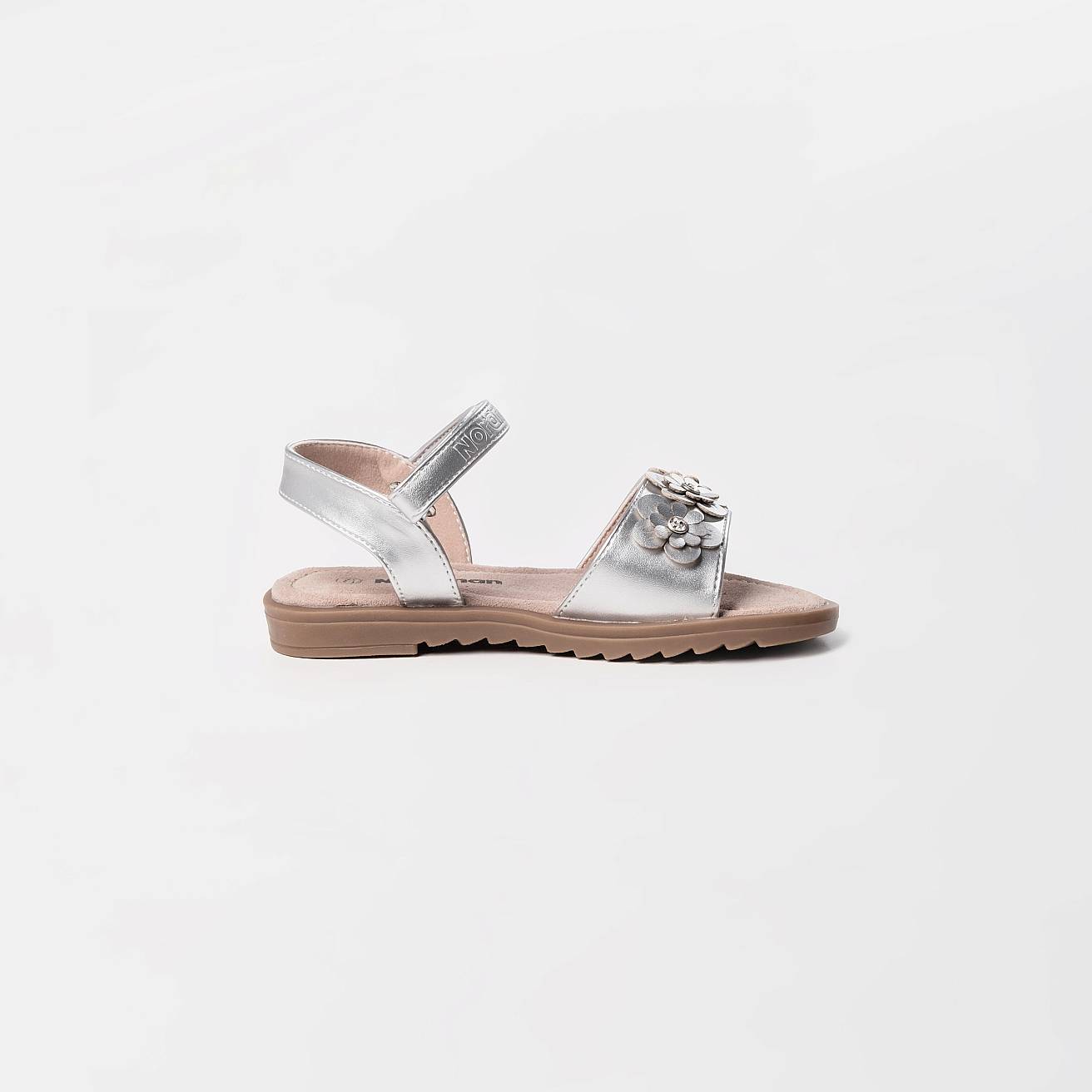 Босоножки детские летние серебряные - фото 7