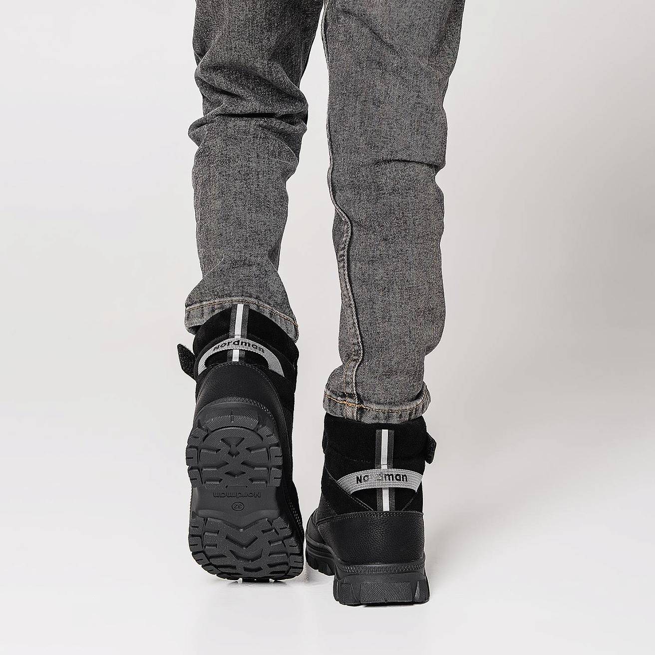Ботинки Nordman зимние на липучке и шнурках цвет черный - фото 2
