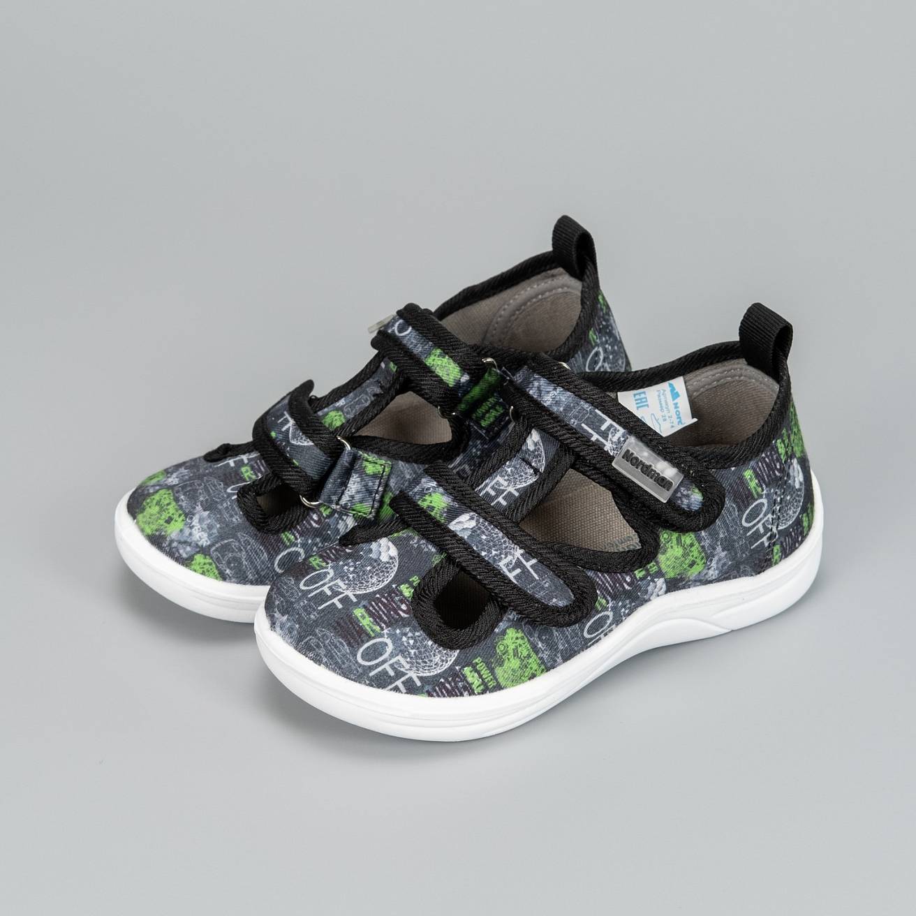 Тапочки детские Nordman Stars серые - фото 6