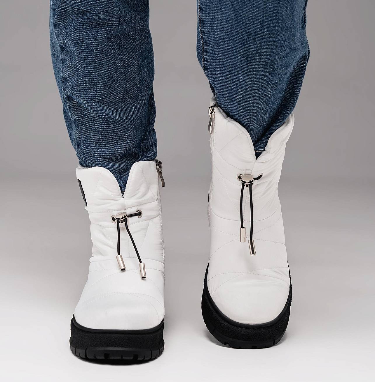 Nordman сапоги  с резинкой-затяжкой  цвет белый - фото 2