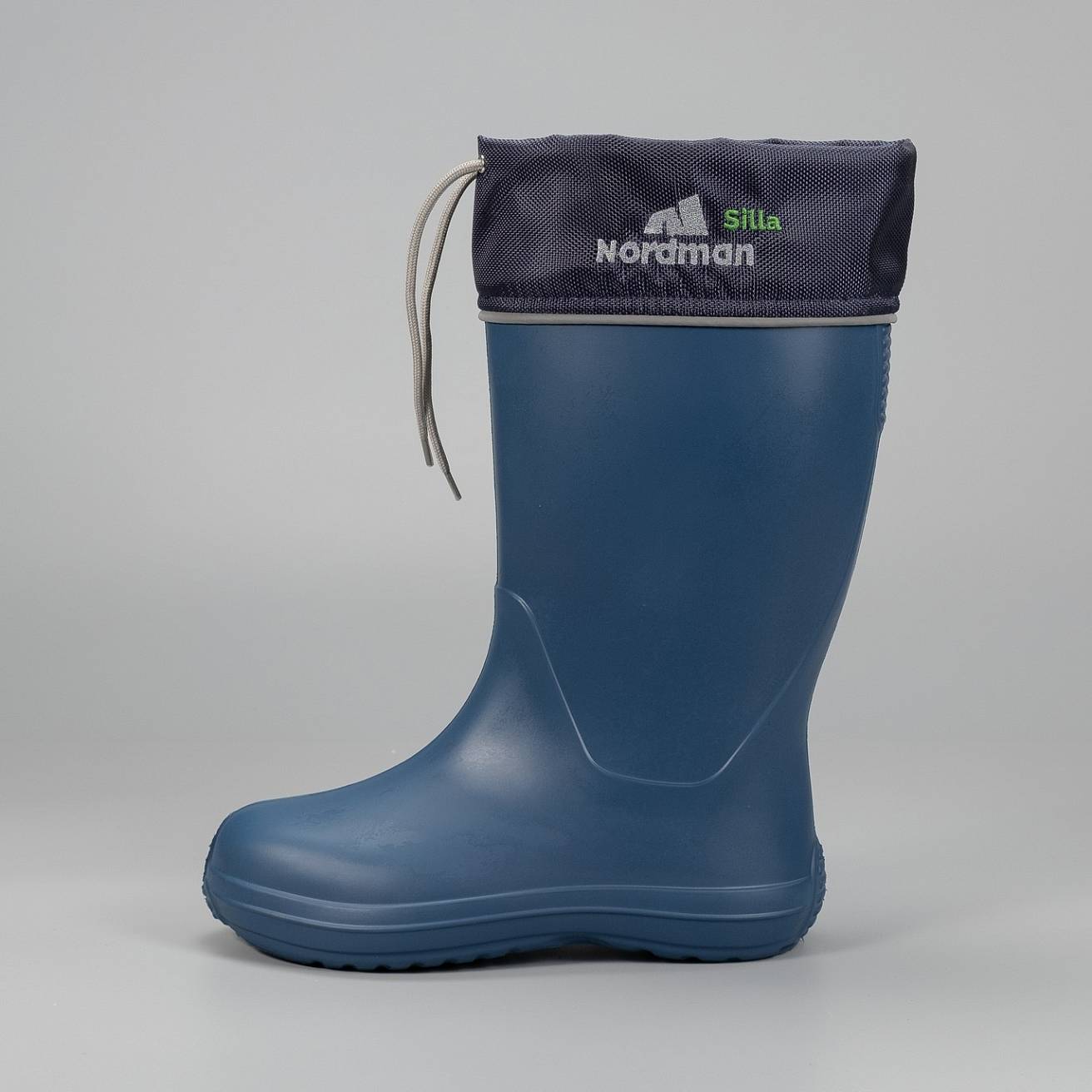 Женские сапоги Nordman Silla с мехом и манжетами  синие - фото 4