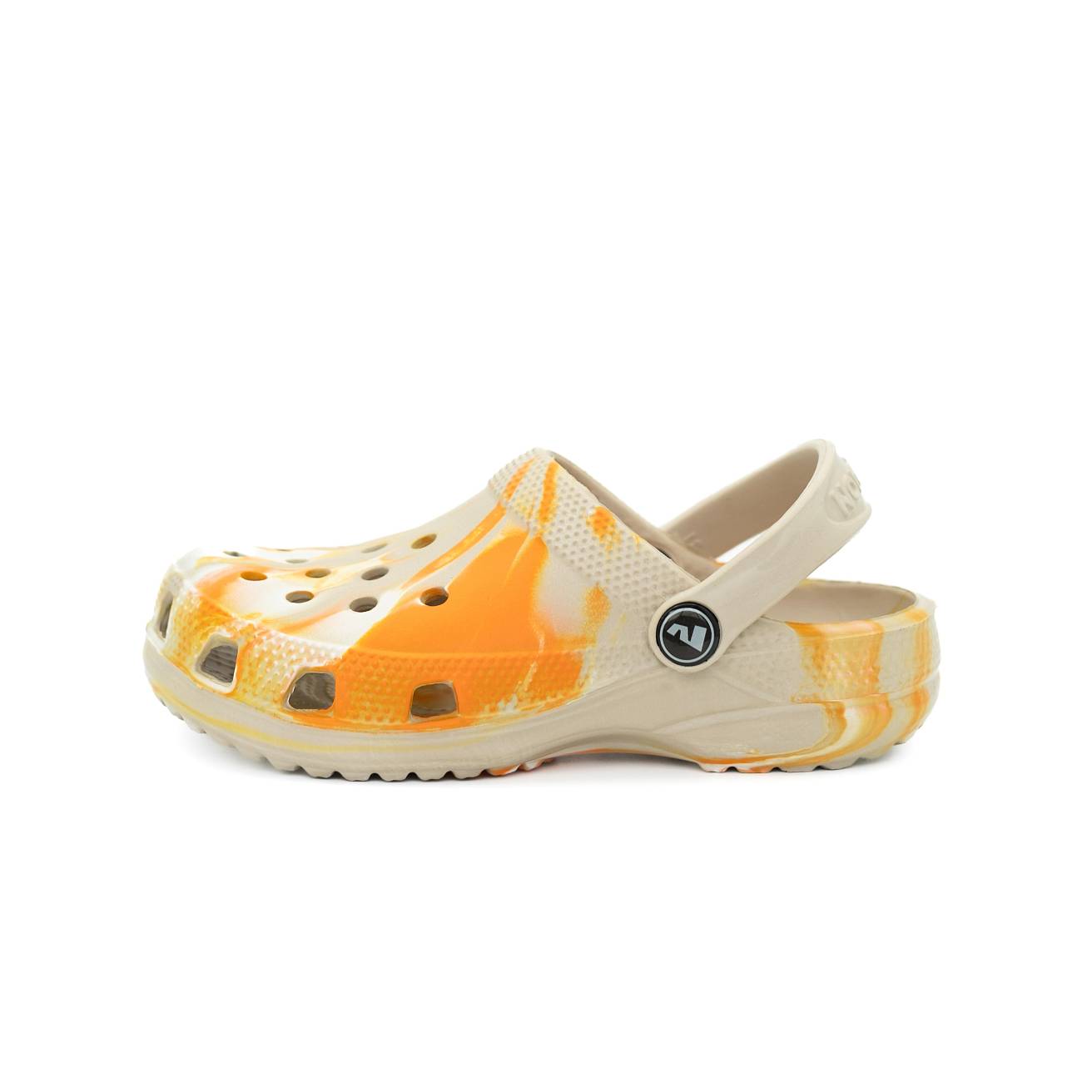 Сабо из ЭВА Nordman Schlöps бежевые с модуляцией бело-оранжевая - фото 7