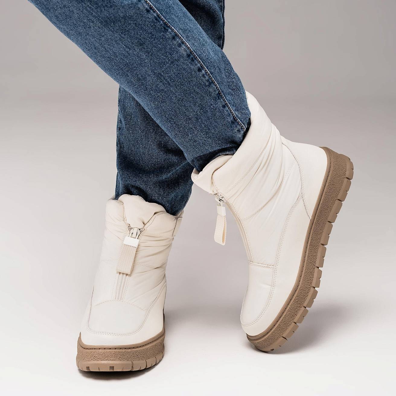 Nordman дутики на молнии цвет бежевый - фото 3