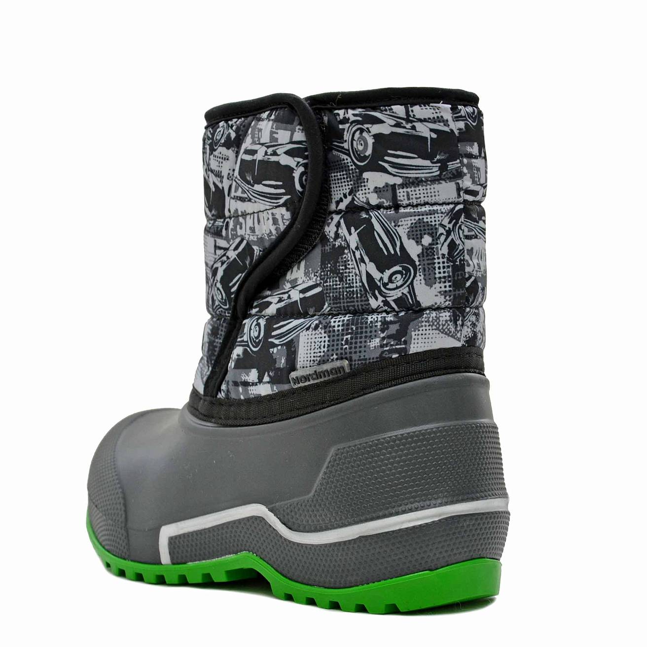 Сноубутсы Nordman Cross из ЭВА+ТЭП серый/зеленый - фото 4