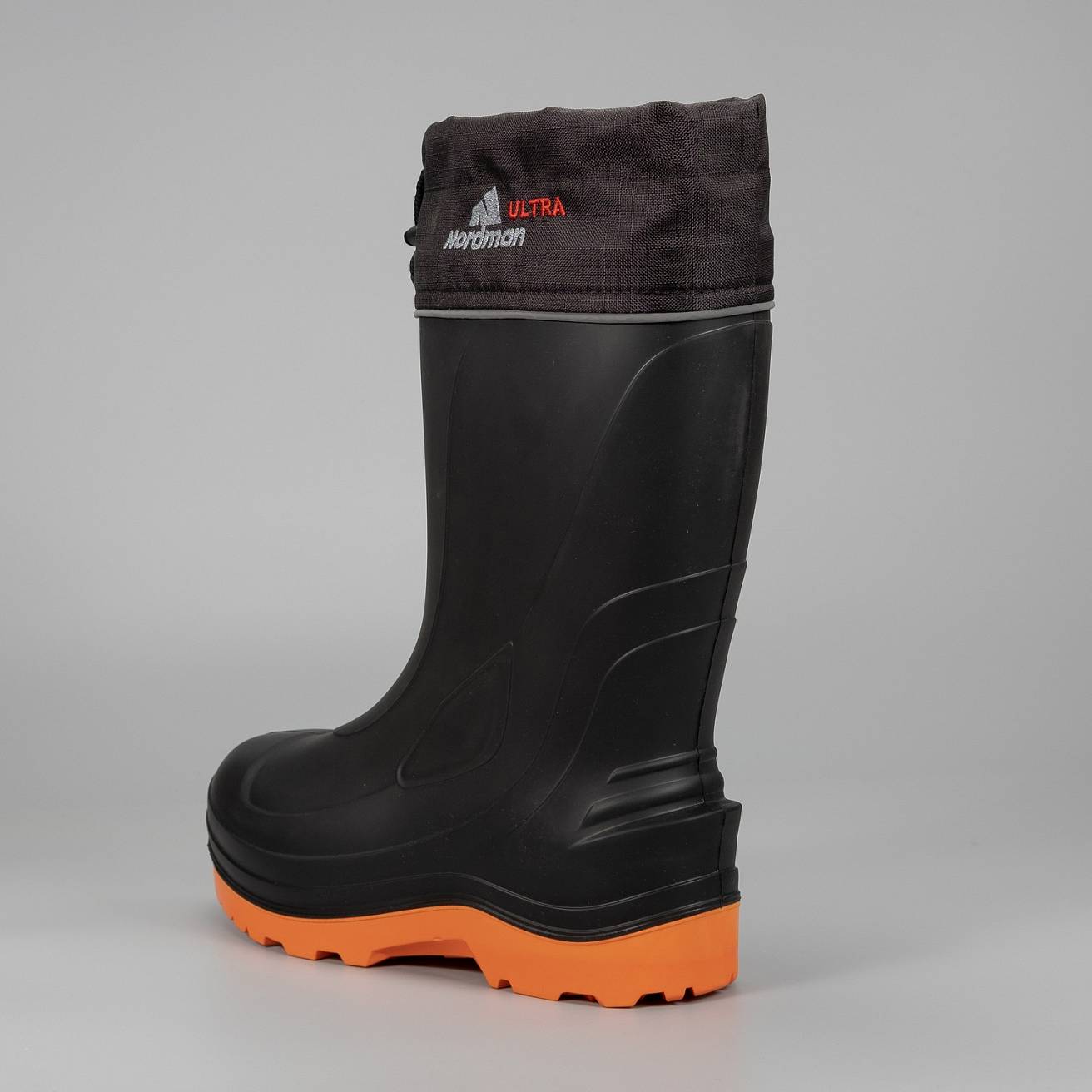 Сапоги Nordman Ultra до -50 ºС с меховым вкладышем черные с оранжевой подошвой - фото 3