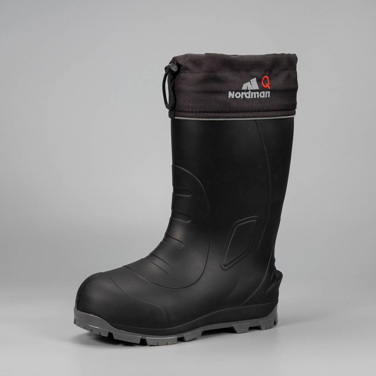 Сапоги Nordman Quaddro с защищенной подошвой ТЭП с шипами и меховым вкладышем до -50С черные с серым - фото 2