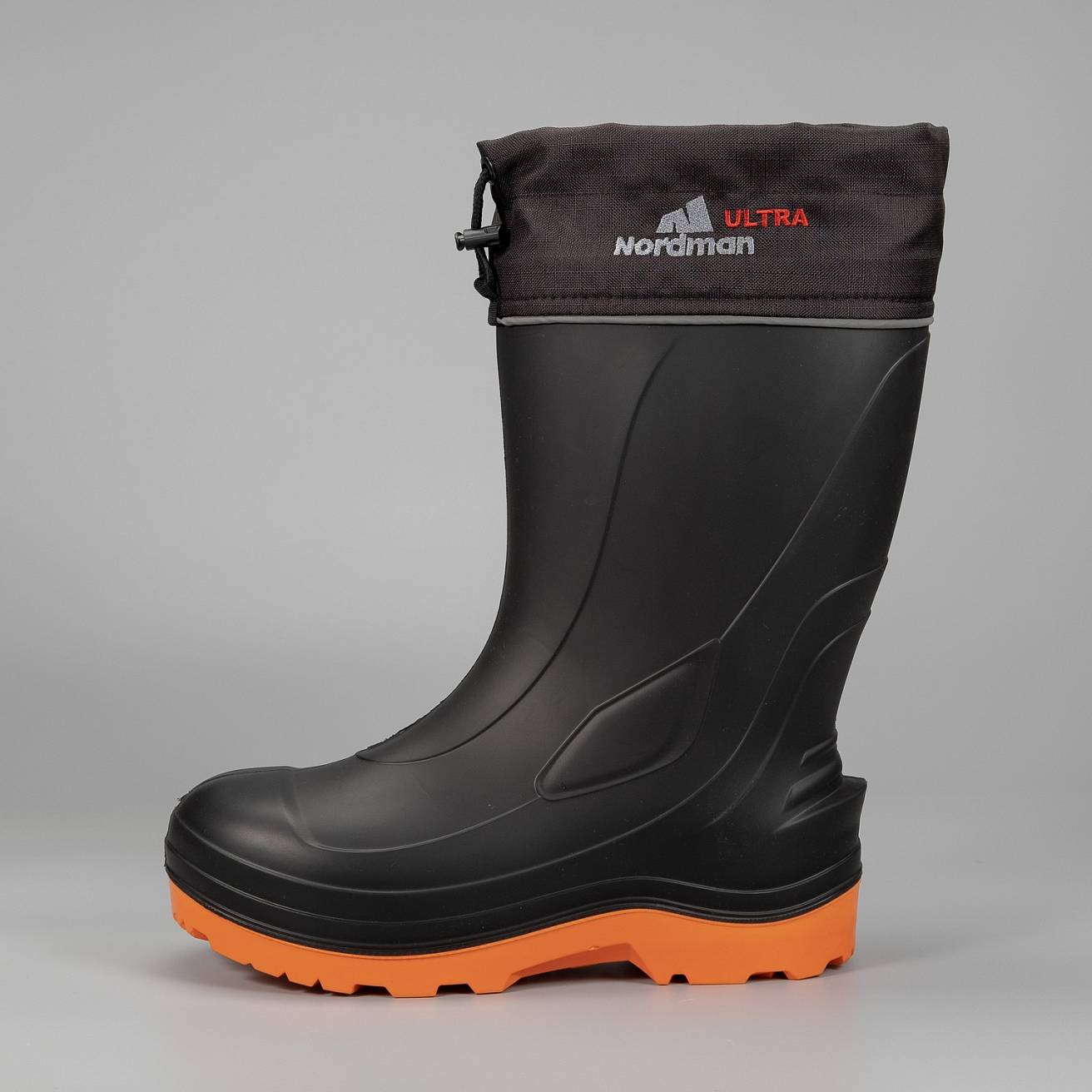 Сапоги Nordman Ultra до -50 ºС с меховым вкладышем черные с оранжевой подошвой - фото 4