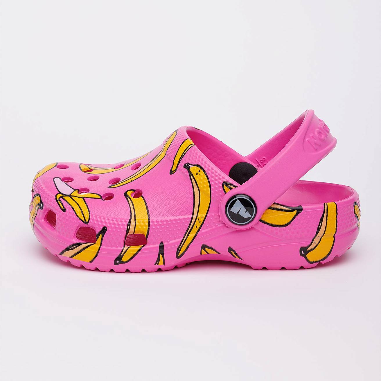 Сабо из ЭВА Nordman Schlöps розовые с принтом бананы - фото 1