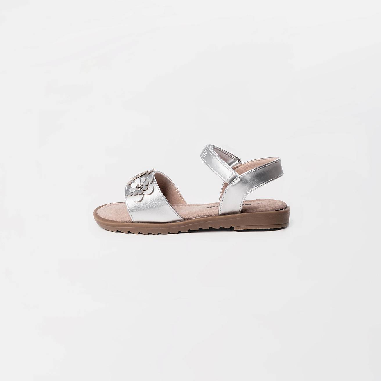 Босоножки детские летние серебряные - фото 6