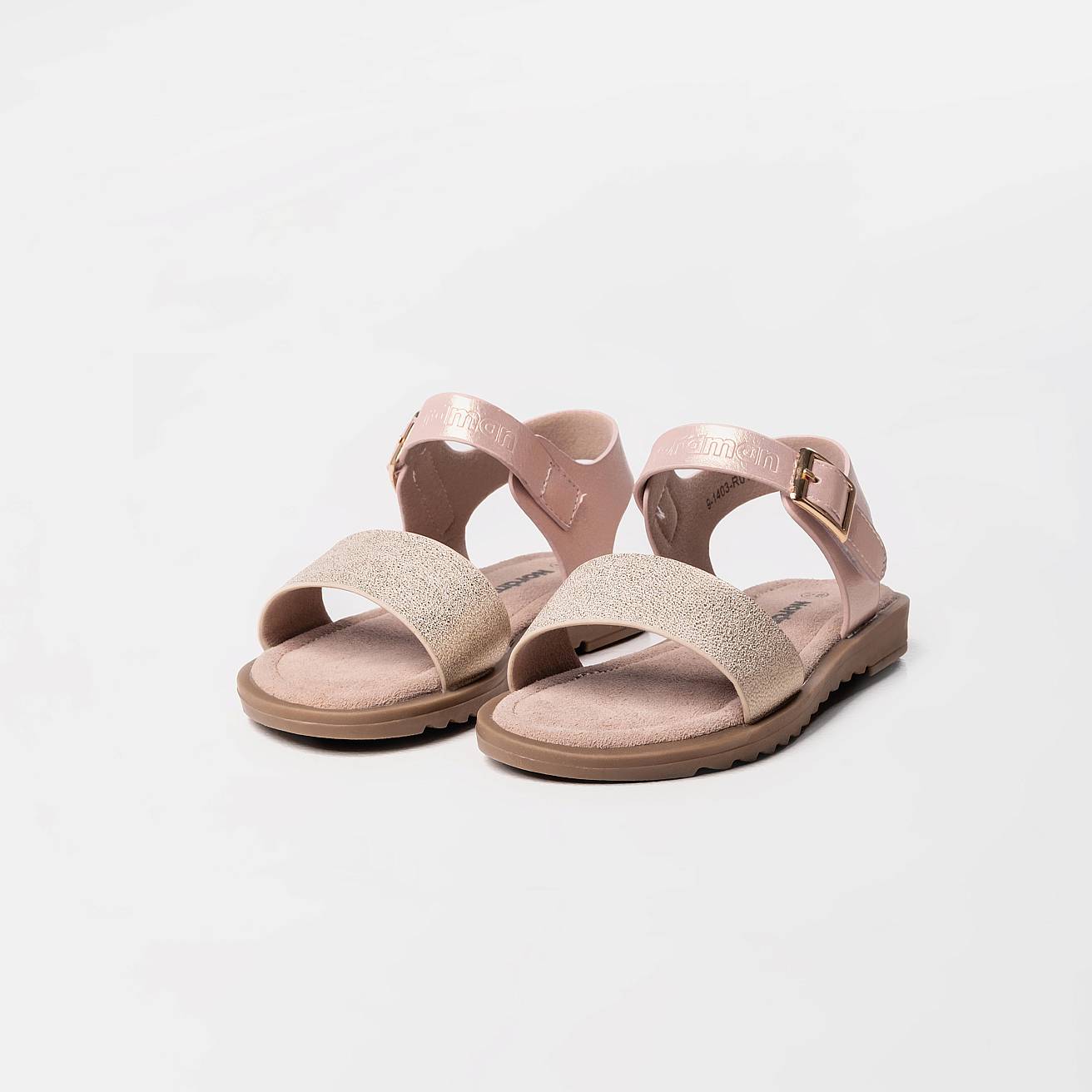 Босоножки детские летние золотистые - фото 3