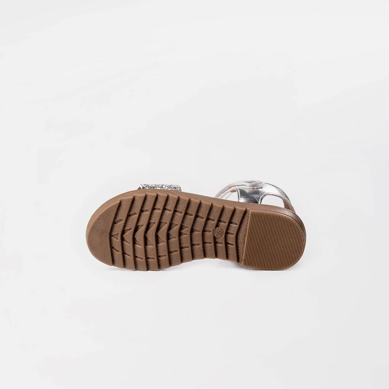 Босоножки детские летние серебряные - фото 8