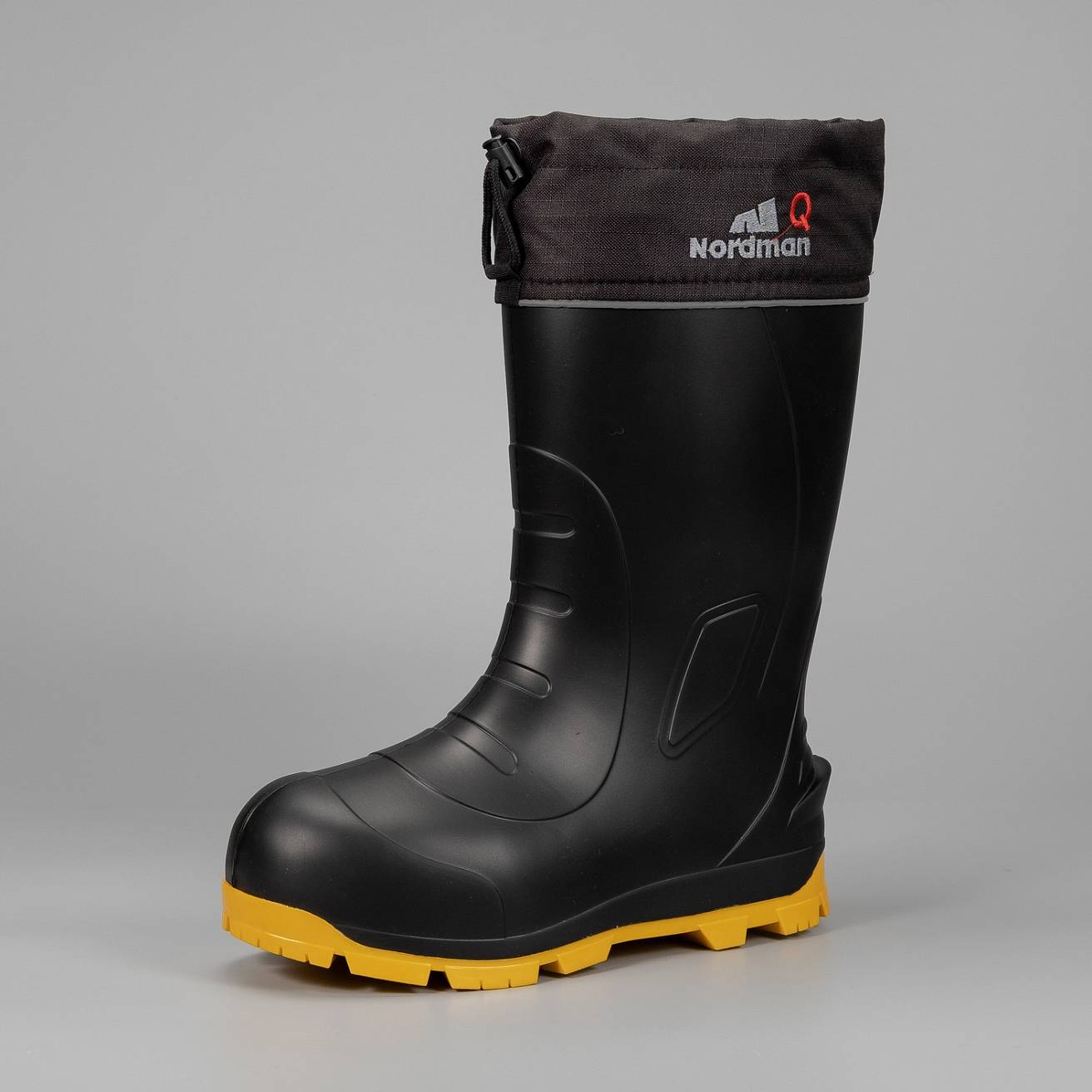 Сапоги Nordman Quaddro с защищенной подошвой ТЭП c шипами и флисовым вкладышем до -70С черные с желтым - фото 2