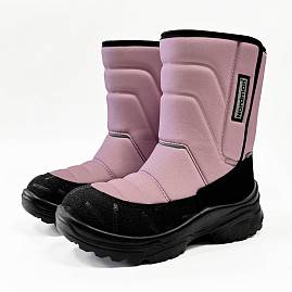 Зимние детские сапоги Nordman Lumi  на липучке светло-розовые