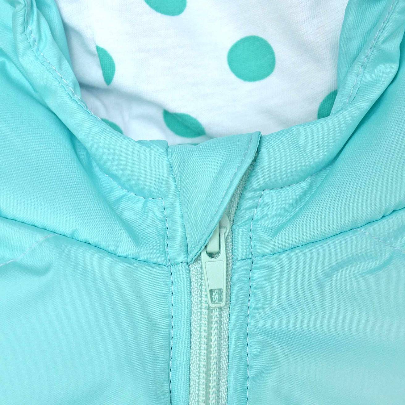 Жилетка с капюшоном бирюзовая - фото 4
