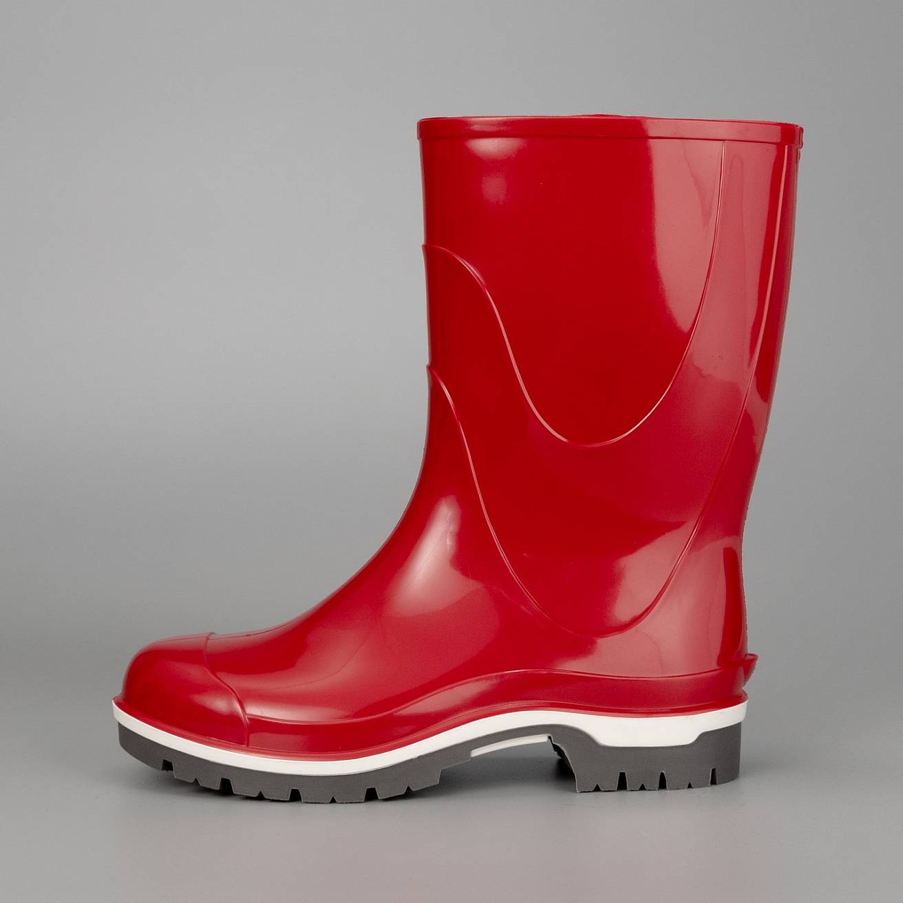 Подростковые сапоги ПВХ NORDMAN DROP красные - фото 3