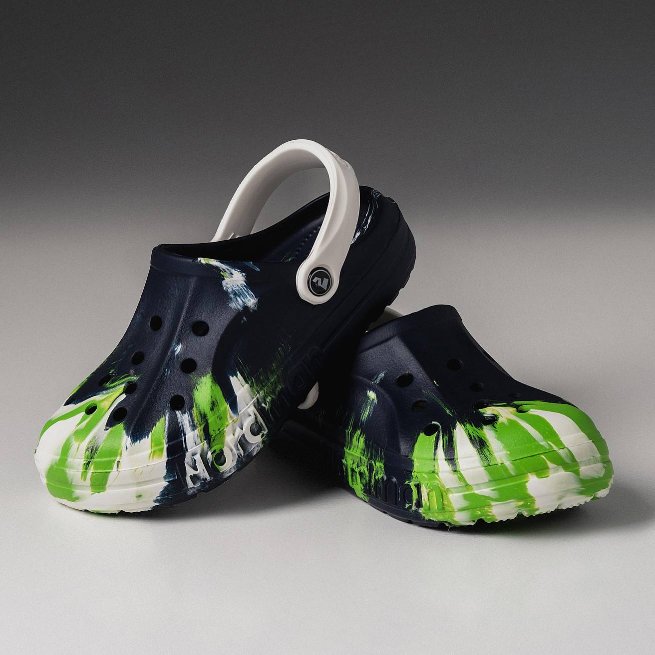 Сабо из ЭВА Nordman Shark цвет синий с модуляцией бело-зеленой - фото 6