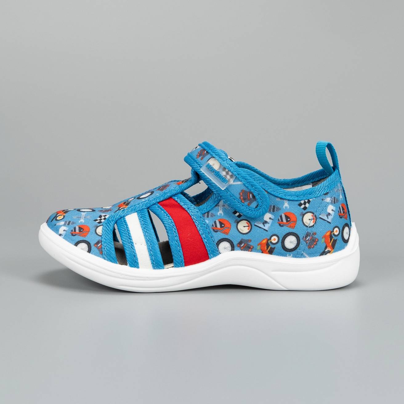 Тапочки детские Nordman Stars голубые с принтом - фото 4