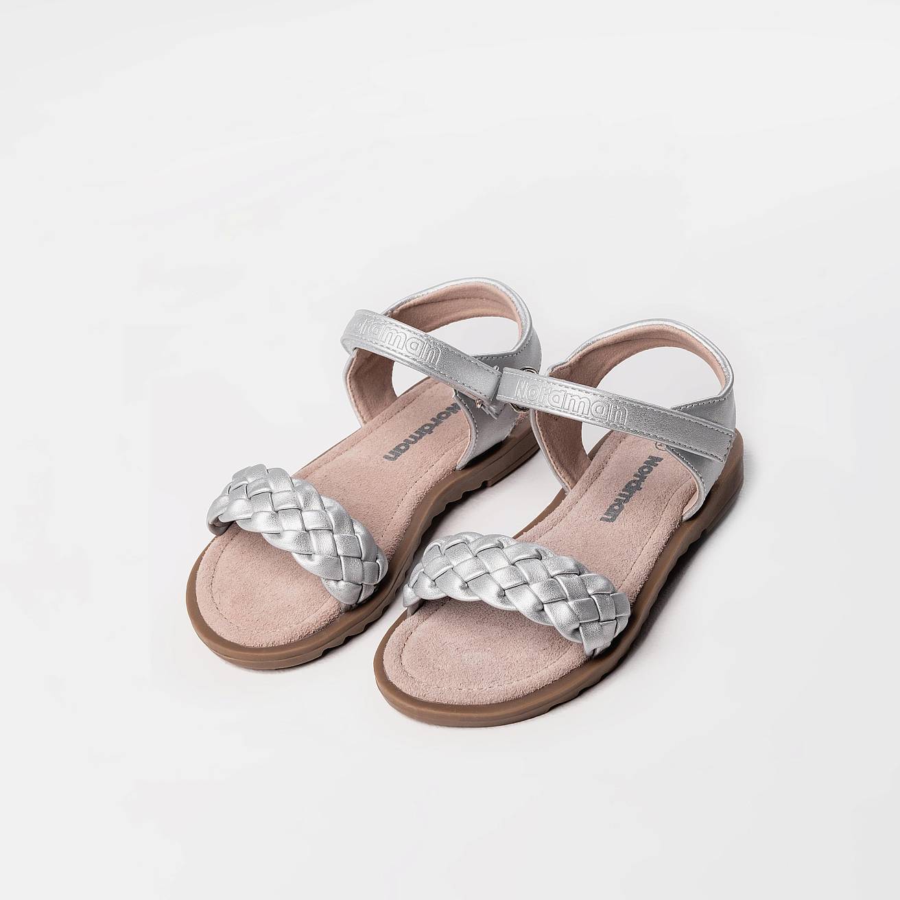 Босоножки детские летние серебристые - фото 3