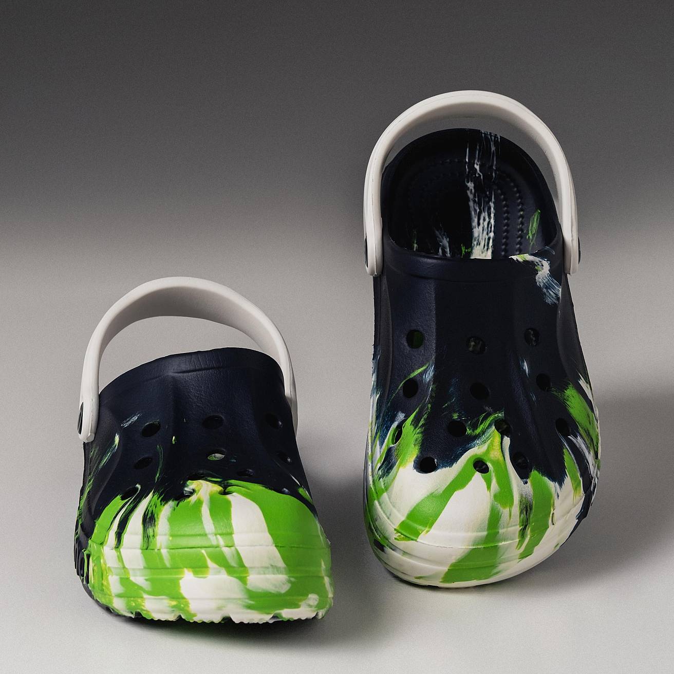 Сабо из ЭВА Nordman Shark цвет синий с модуляцией бело-зеленой - фото 5