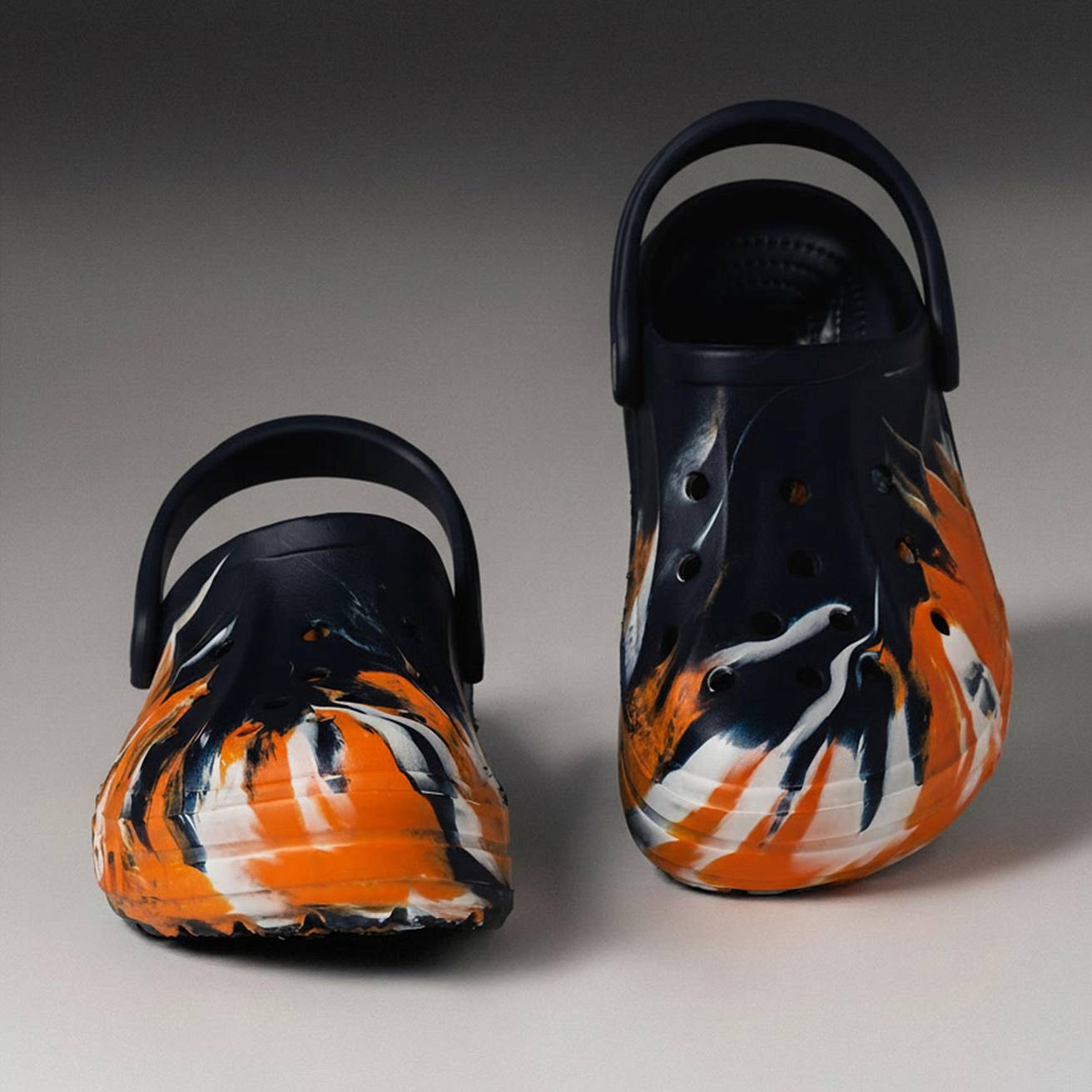 Сабо из ЭВА Nordman Shark цвет синий с модуляцией белый,оранжевый - фото 2