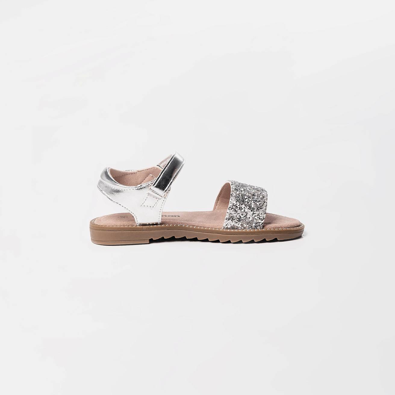 Босоножки детские летние серебряные - фото 6